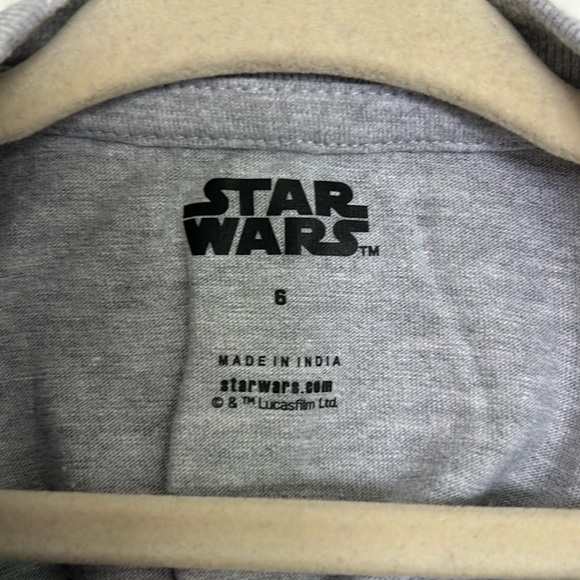 Star Wars Grey Retro Vintage Kids X-Wing Fighter Graphic T-shirt Size 6 NWOT - Picture 3 of 4